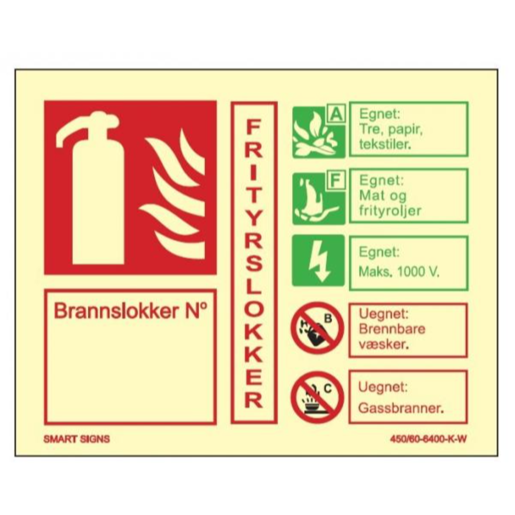 Merking av Brannslukkere - FRITYRSLOKKER