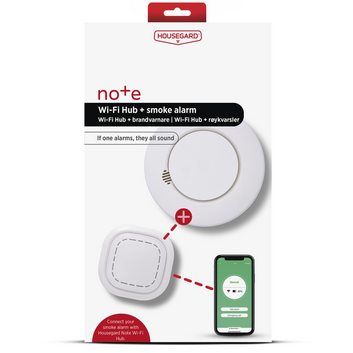Housegard Note Startkit Hub Wifi & SA424WS Smart Røykvarsler