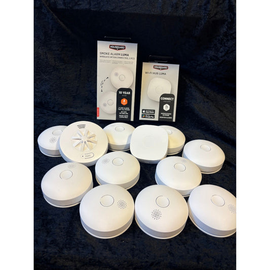 Sjekk prisen! Black November; 10 stk Luma Optiske røykdetektor+ hub+varmedetektor