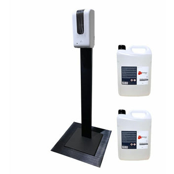 Berøringsfri dispenser med gulvstativ og 8 liter væske