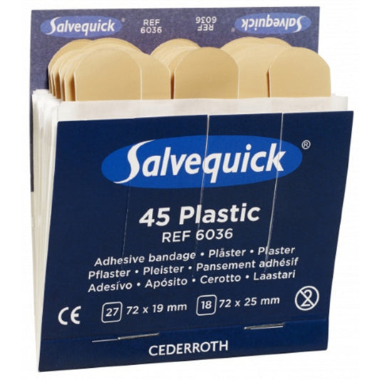 Salvequick Plaster refill 6 x 45stk REF 6036